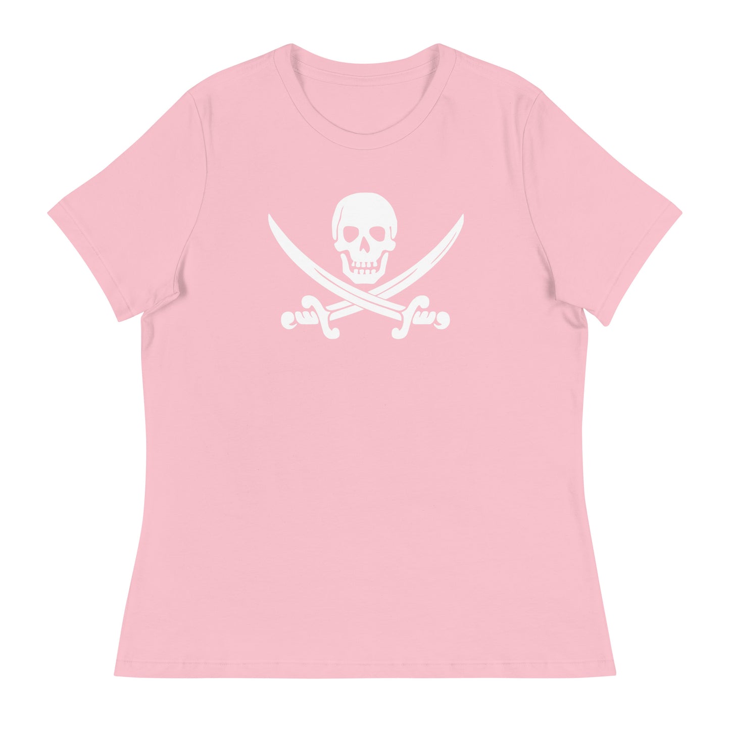 Women’s Jolly Roger pirate flag fitted t-shirt
