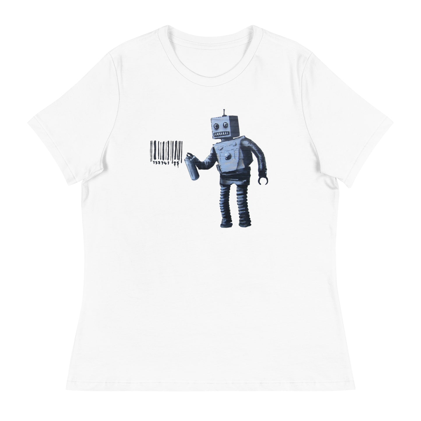 Women’s Banksy graffiti robot fitted t-shirt