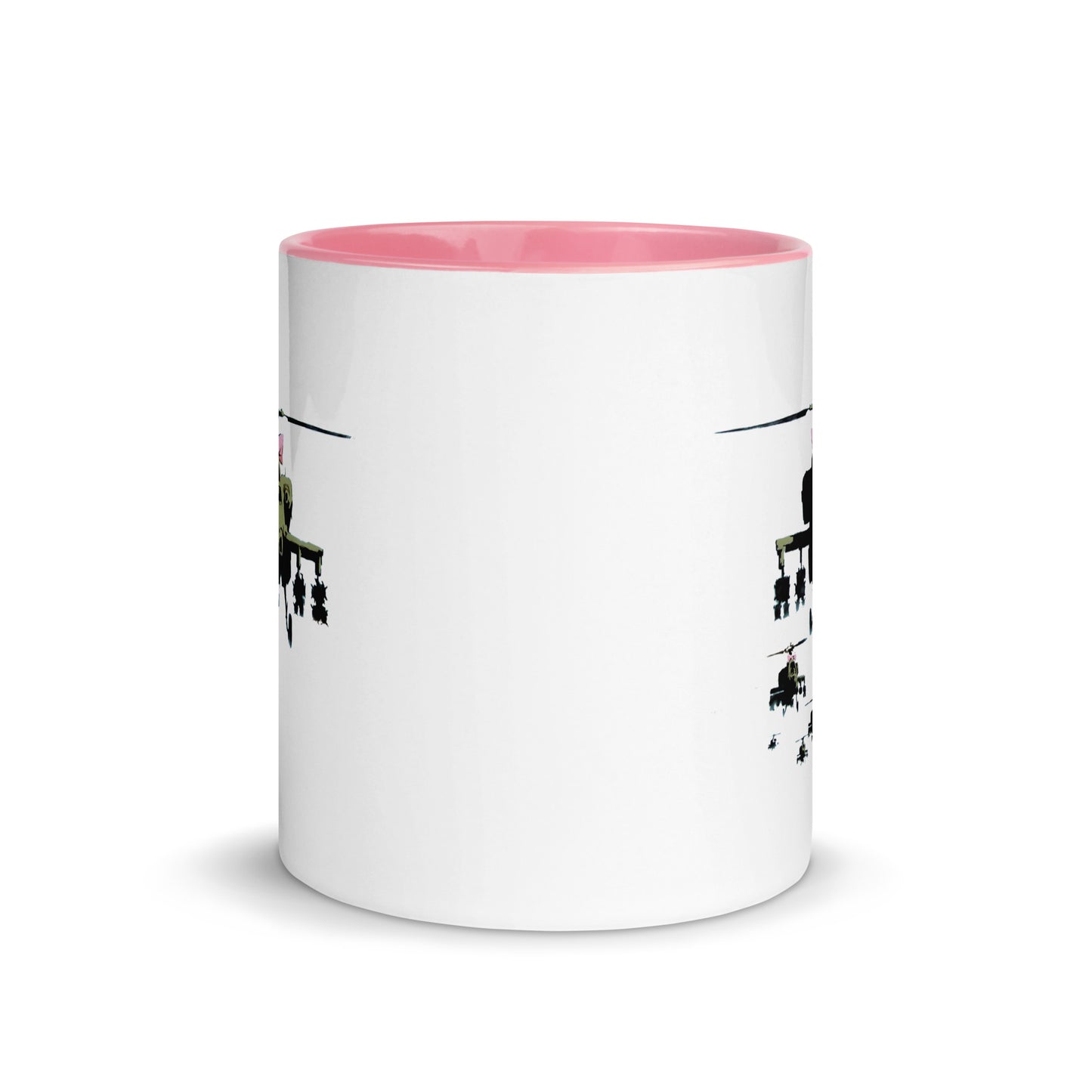 Banksy helicopter with bow coffee Mug