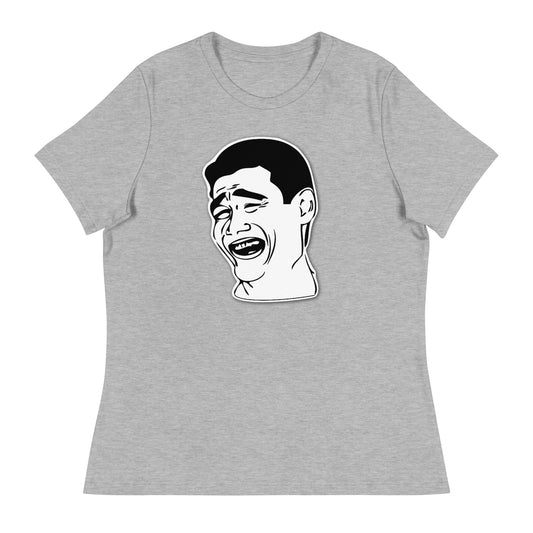 Women’s Meme guy fitted t-shirt
