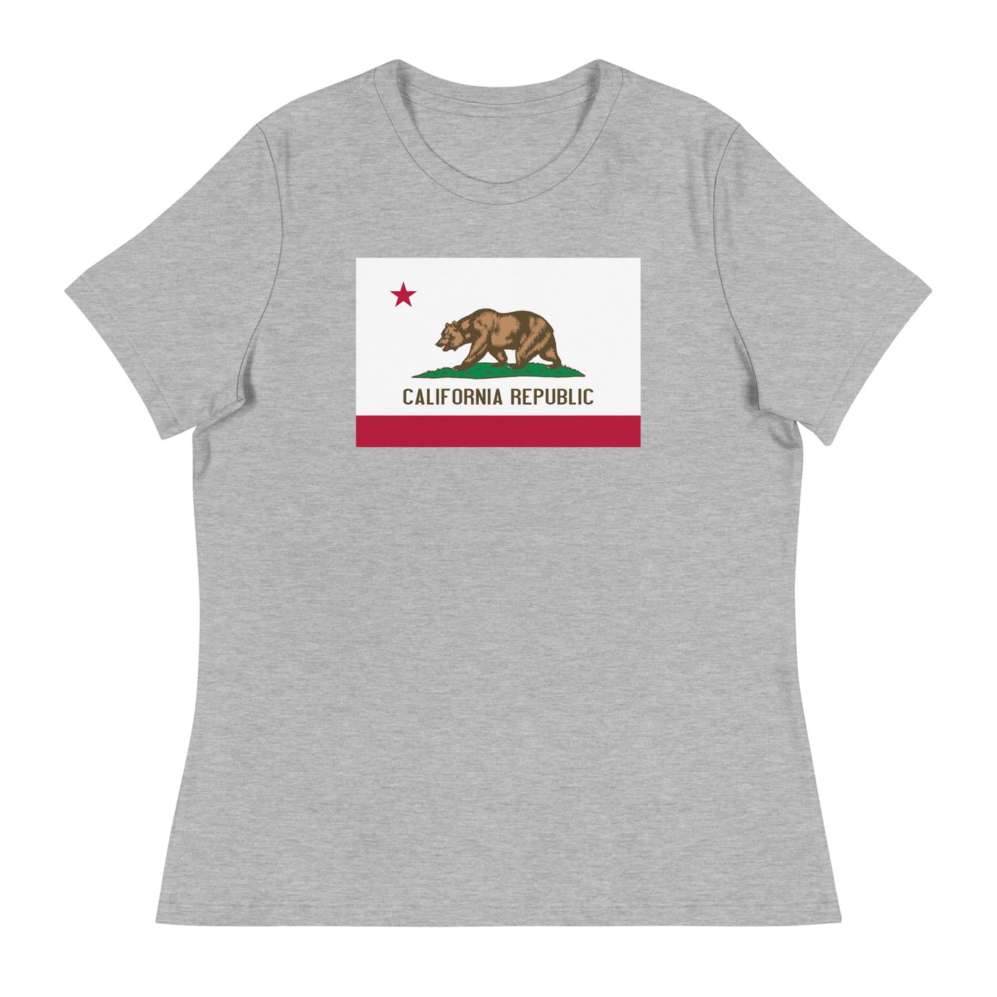Women’s California state flag fitted t-shirt