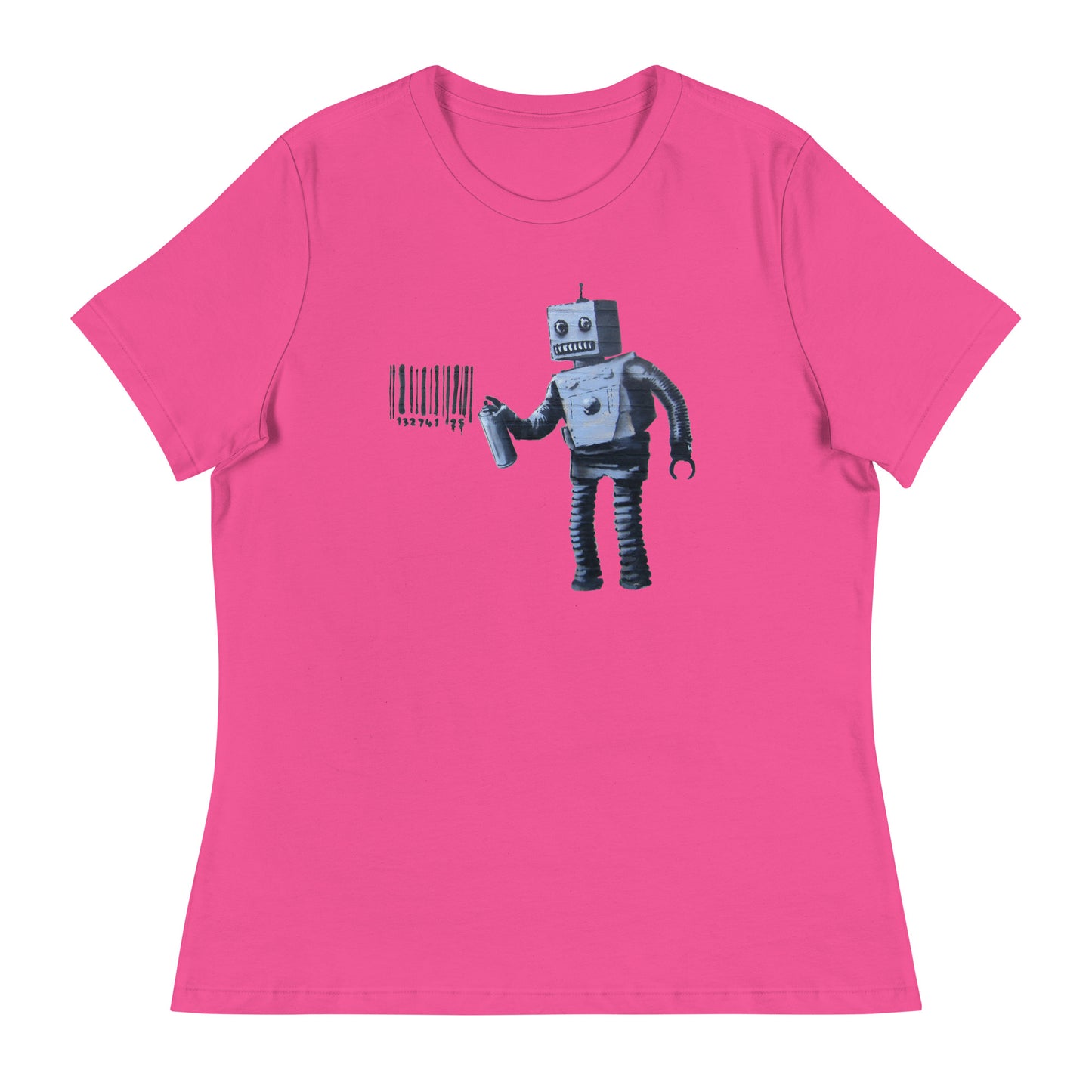 Women’s Banksy graffiti robot fitted t-shirt