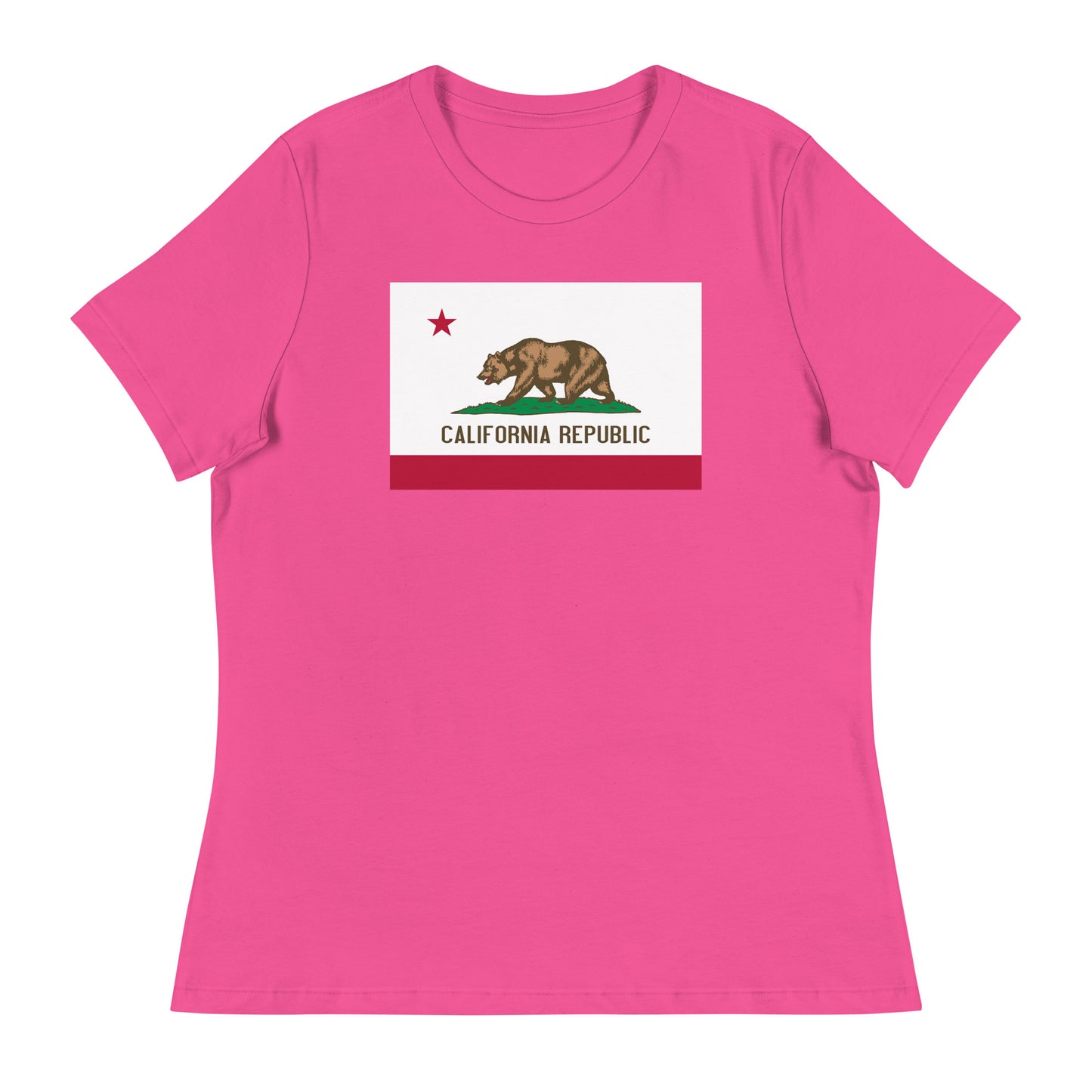 Women’s California state flag fitted t-shirt