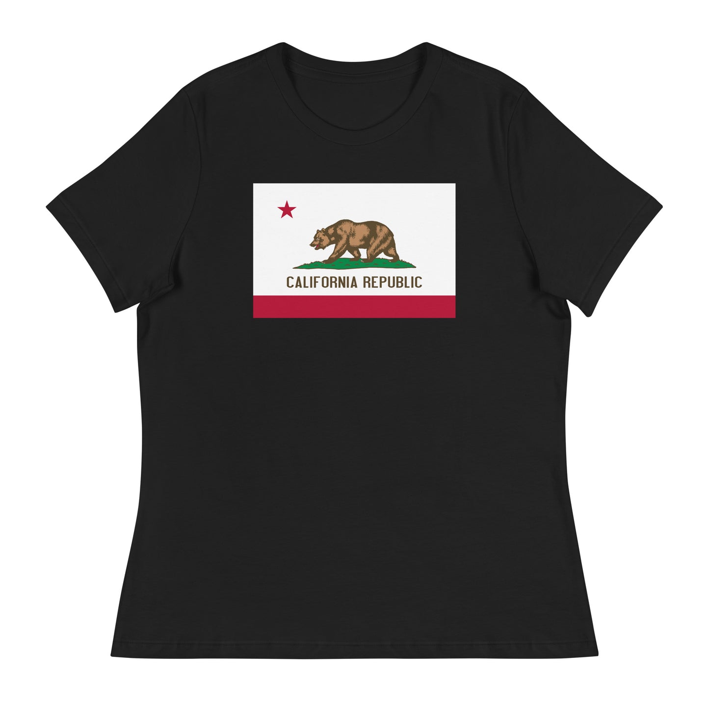 Women’s California state flag fitted t-shirt