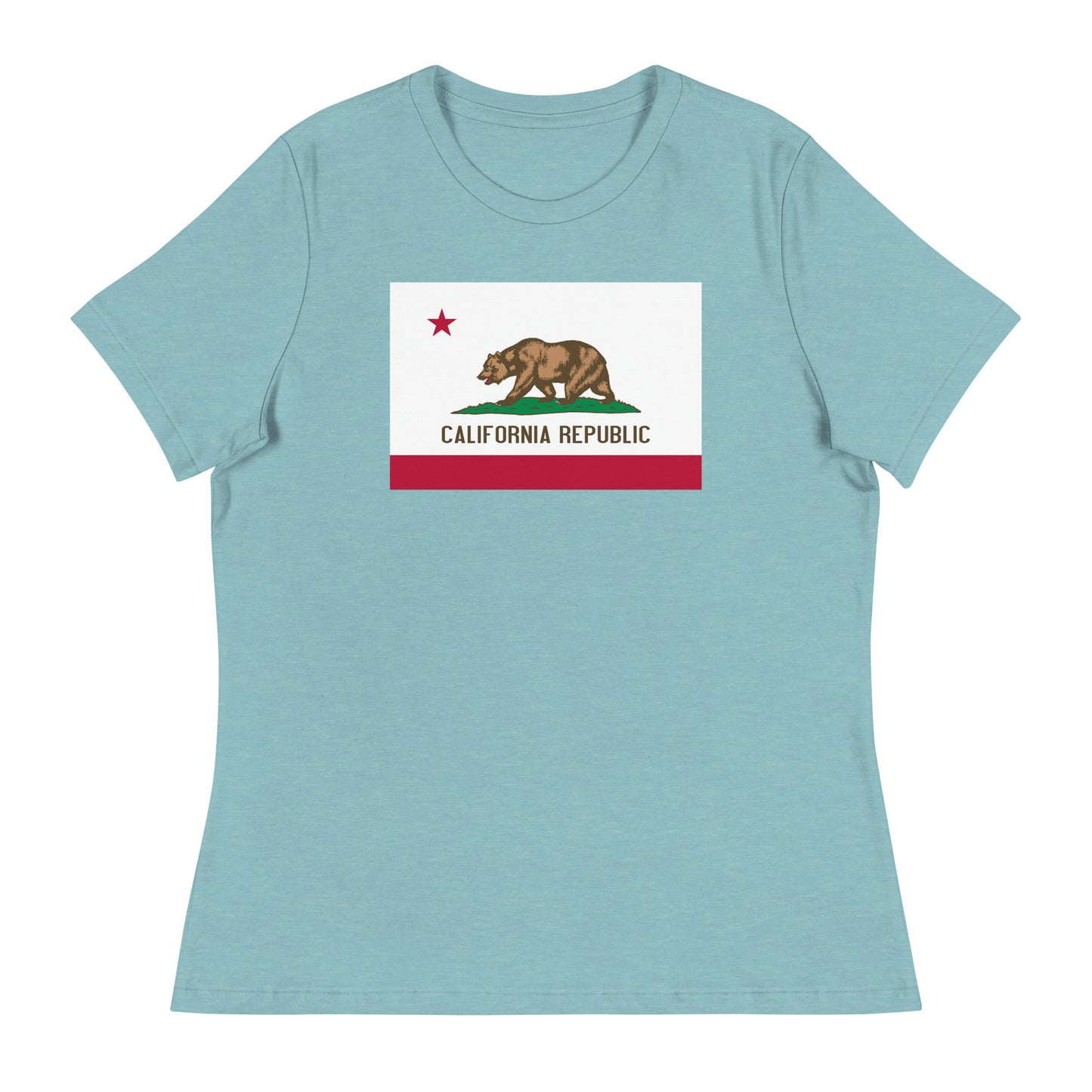 Women’s California state flag fitted t-shirt