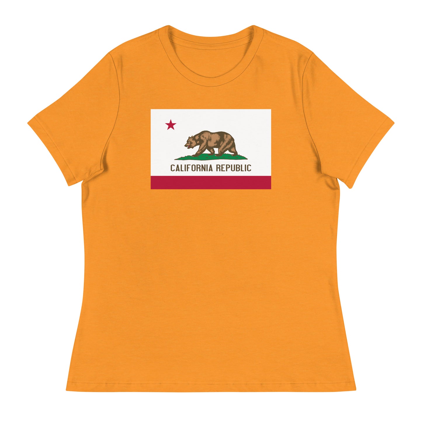 Women’s California state flag fitted t-shirt