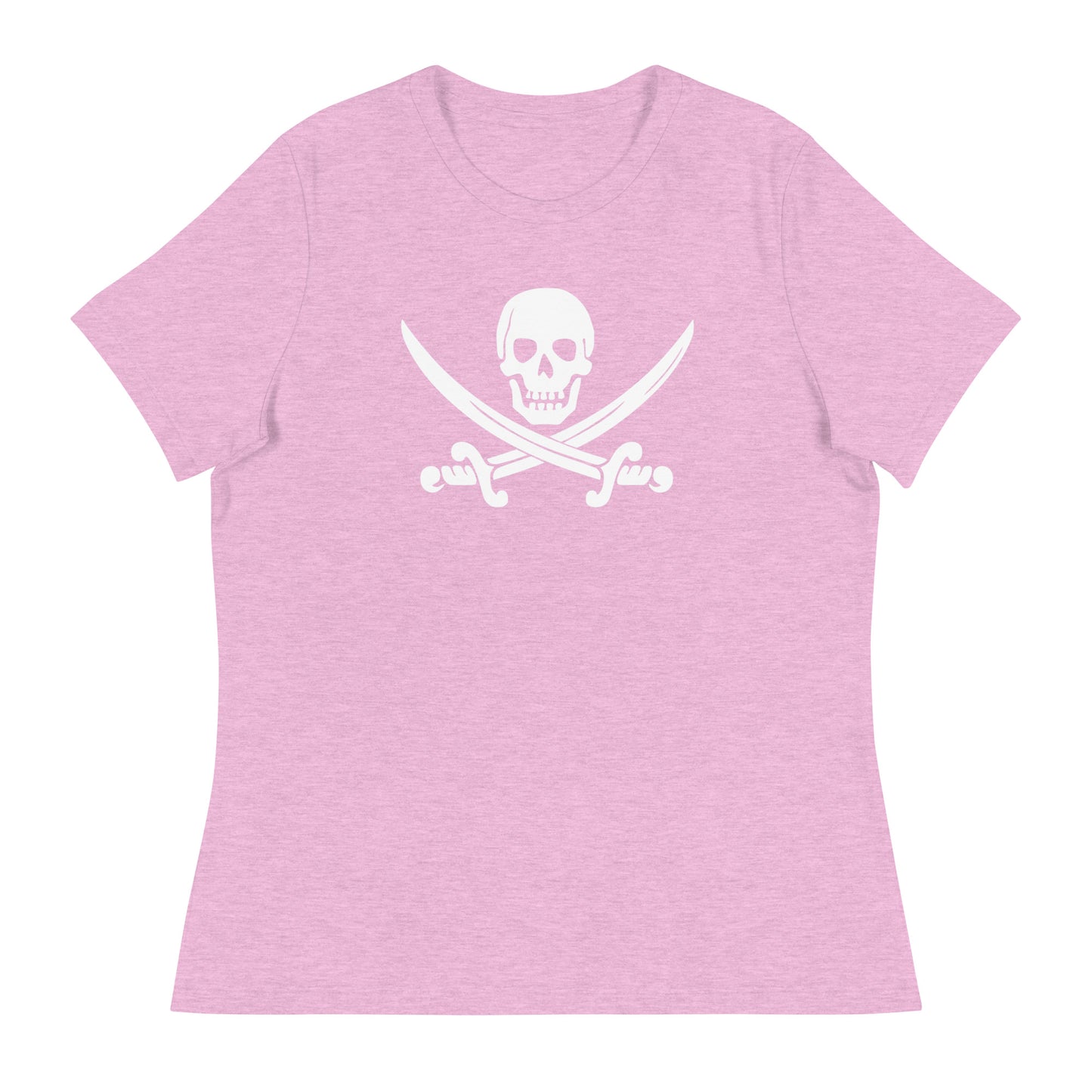 Women’s Jolly Roger pirate flag fitted t-shirt