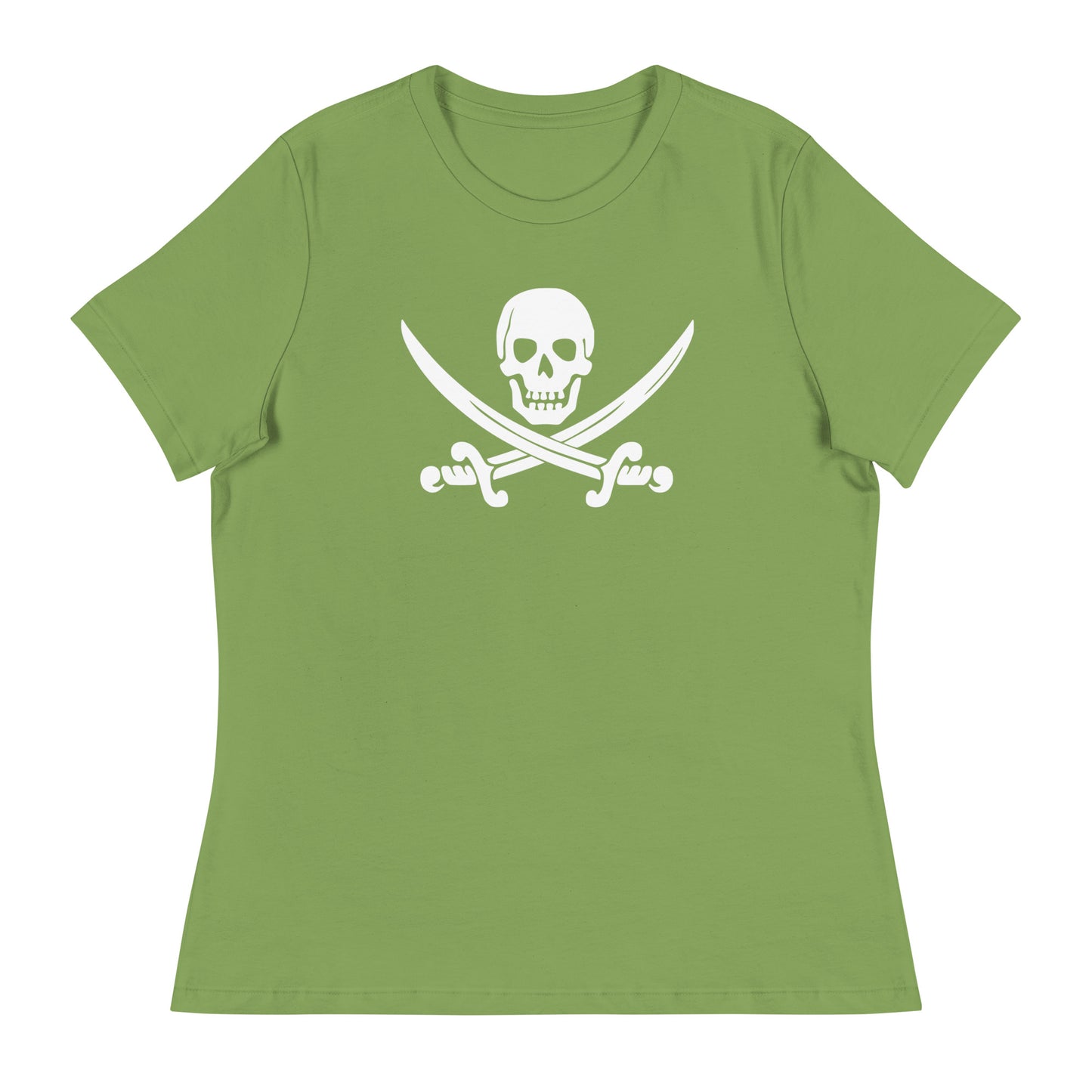 Women’s Jolly Roger pirate flag fitted t-shirt