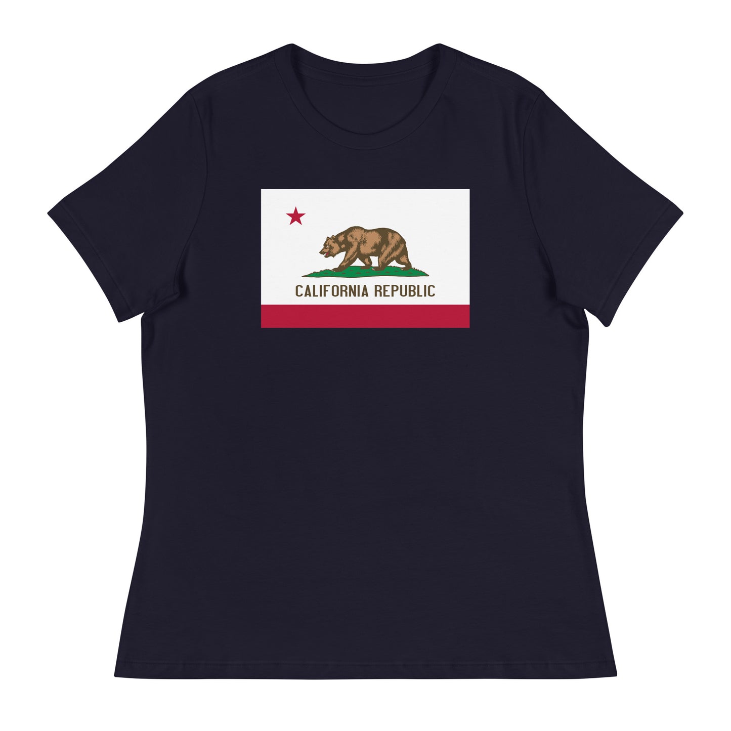 Women’s California state flag fitted t-shirt