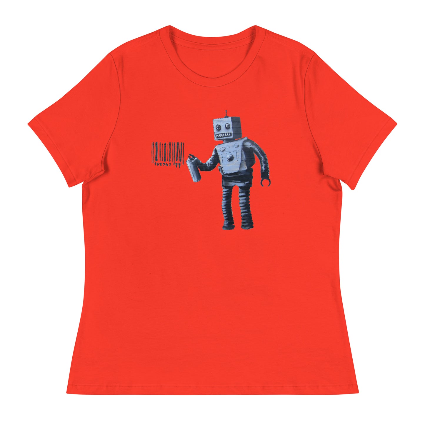Women’s Banksy graffiti robot fitted t-shirt
