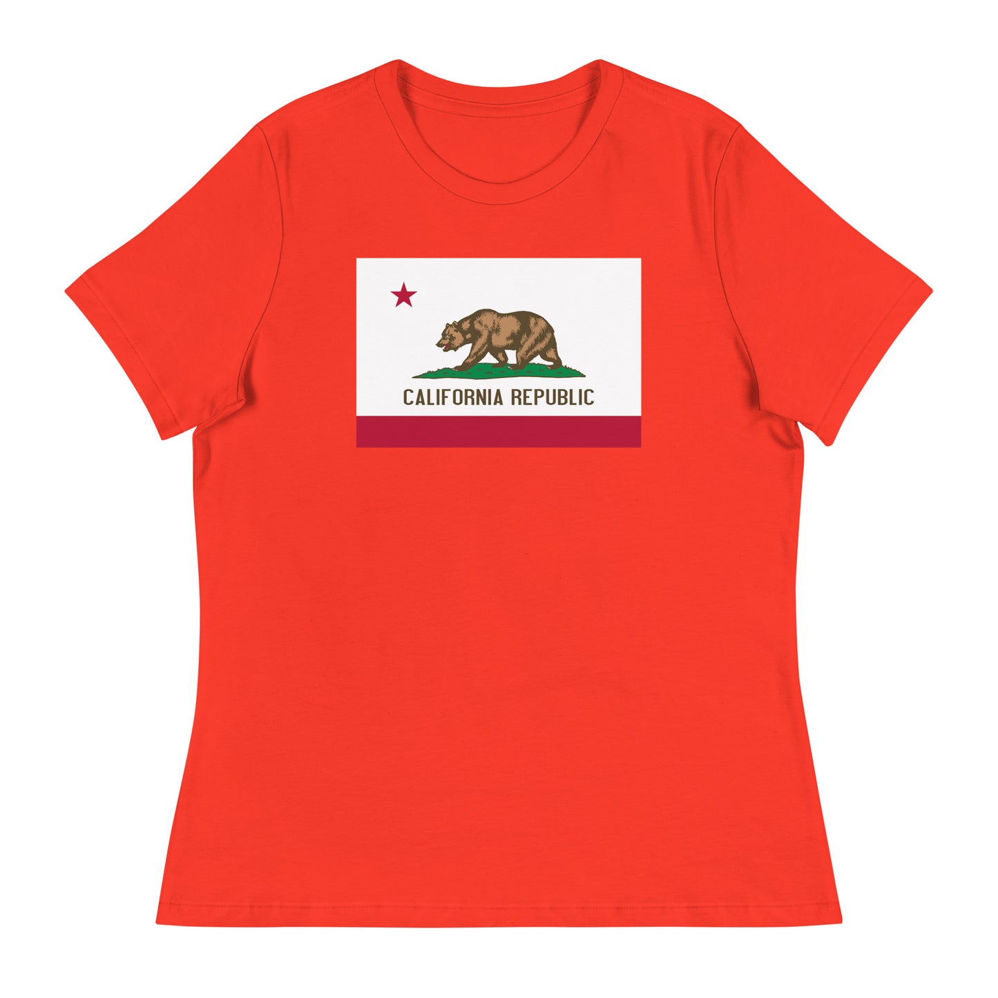 Women’s California state flag fitted t-shirt
