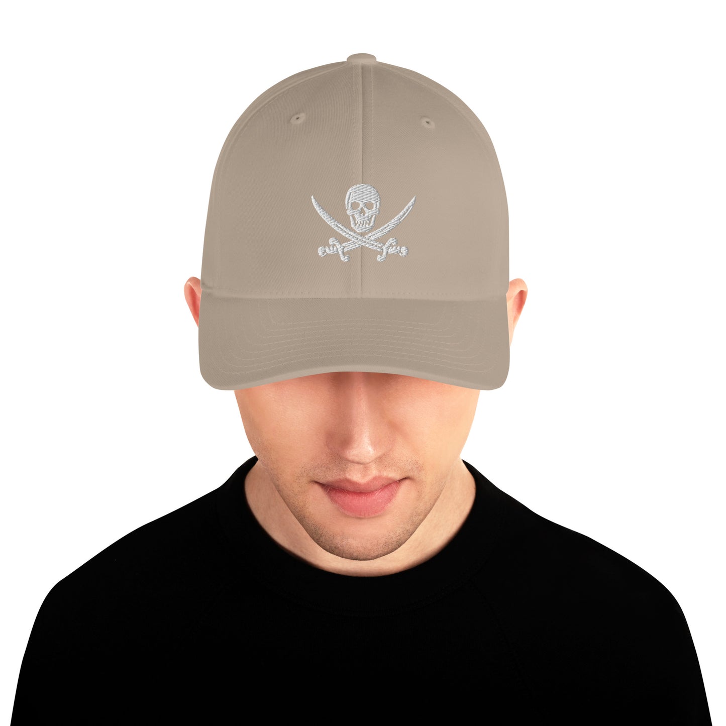 Jolly Roger Pirate Flexfit Baseball Cap