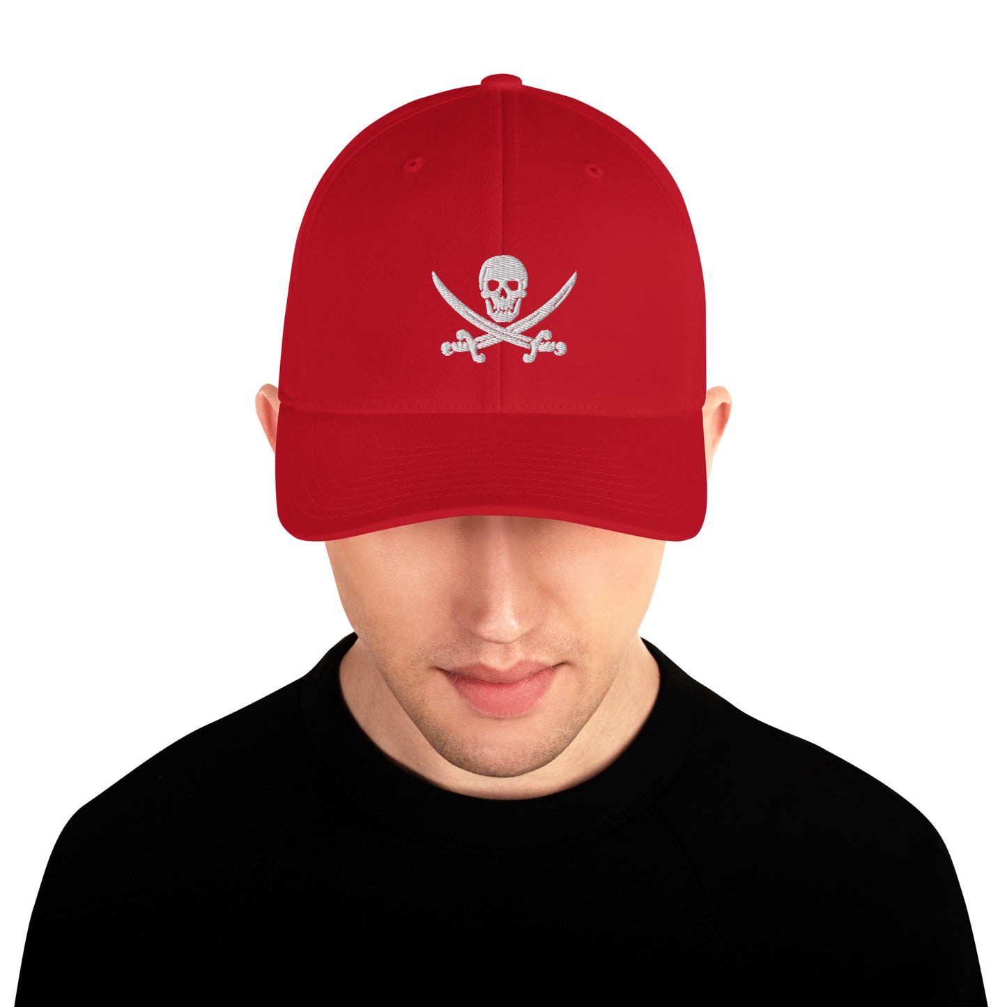 Jolly Roger Pirate Flexfit Baseball Cap