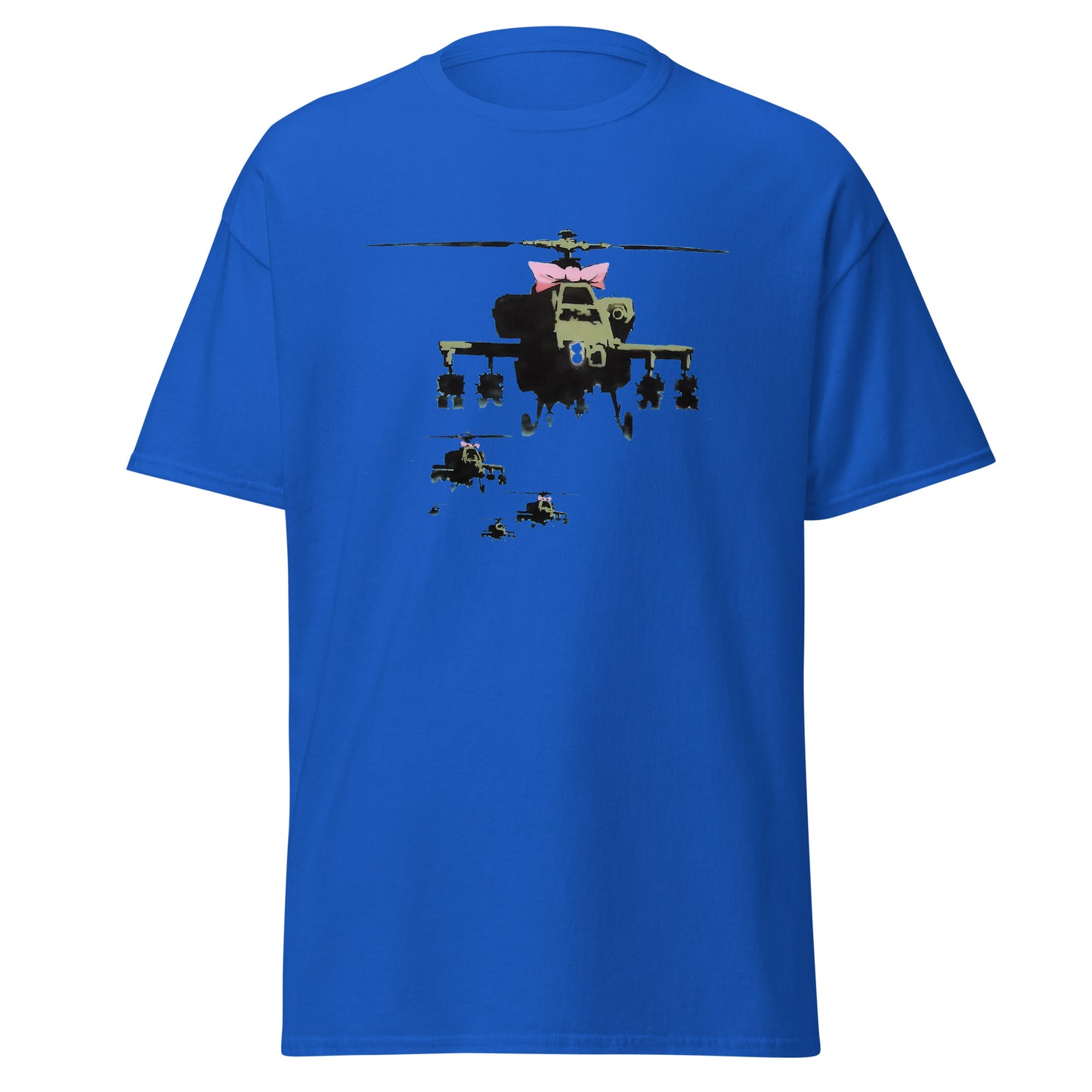 Banksy helicopter with bow classic tee