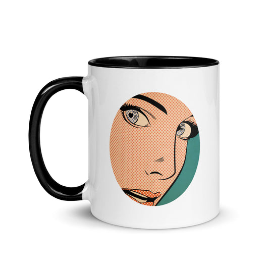 Roy Lichtenstein girl with ribbon coffee mug