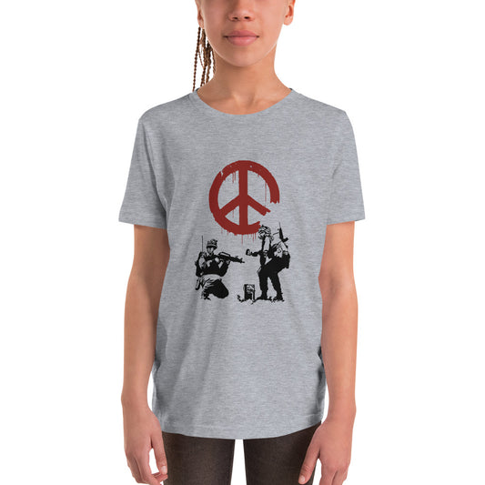 Kids Banksy peace soldiers Short Sleeve T-Shirt