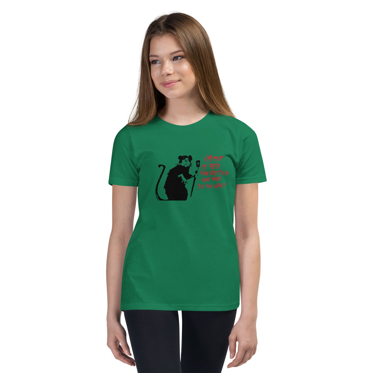 Kids Banksy out of bed and dressed rat Short Sleeve T-Shirt