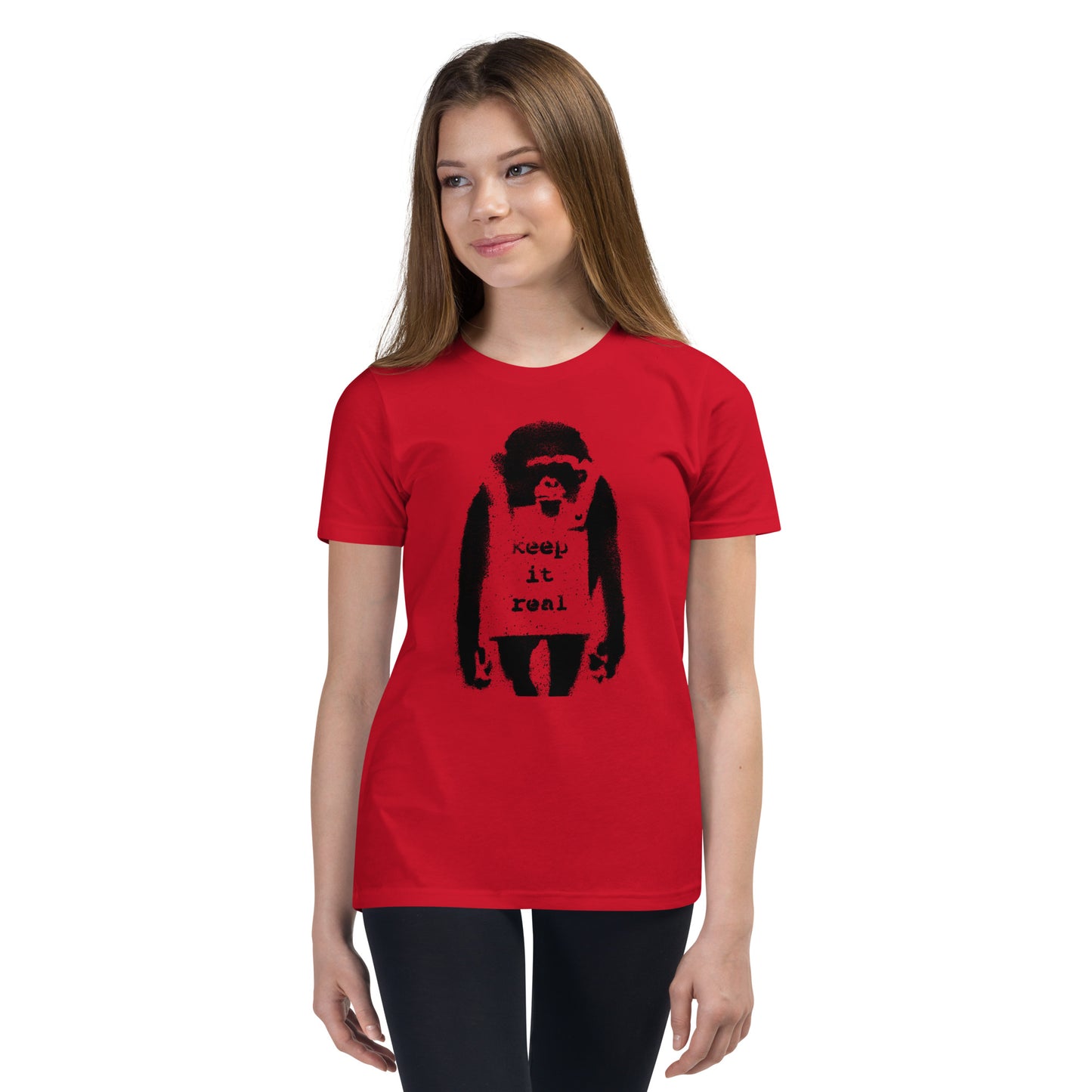 Kids Banksy keep it real Short Sleeve T-Shirt